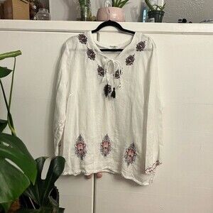 100% Linen Susan Bristol Top